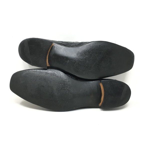 Men\'s Bally Slip On Loafers Dress Shoes Size 10 Black Full Genuine Alligator main image 5